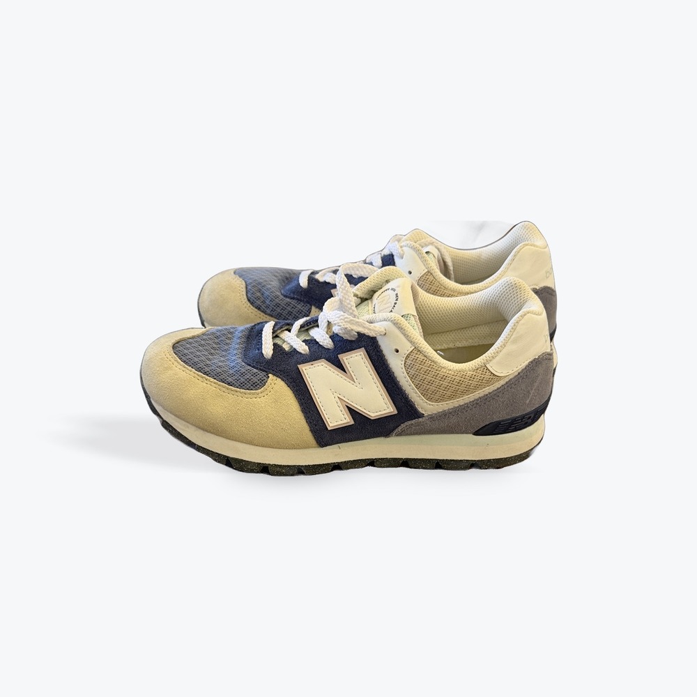 New‎ Balance 574 Kids Boys Size 6.5 US Youth Sneakers Casual Shoes Blue Beige